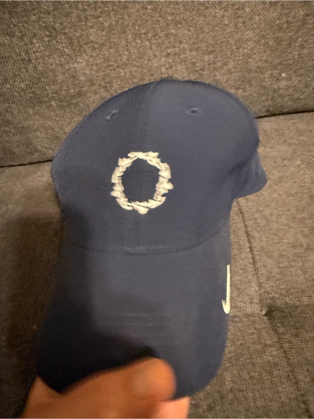 Nike Navy Blue Baseball Cap with White Laurel Wreath